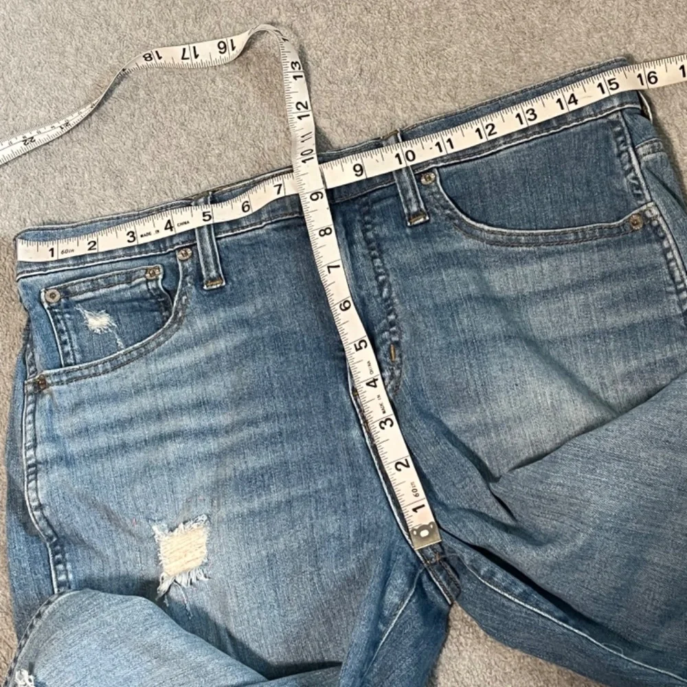 Womens J. Crew Vintage Straight Jeans Size 29 Boho Distressed High Rise Festival